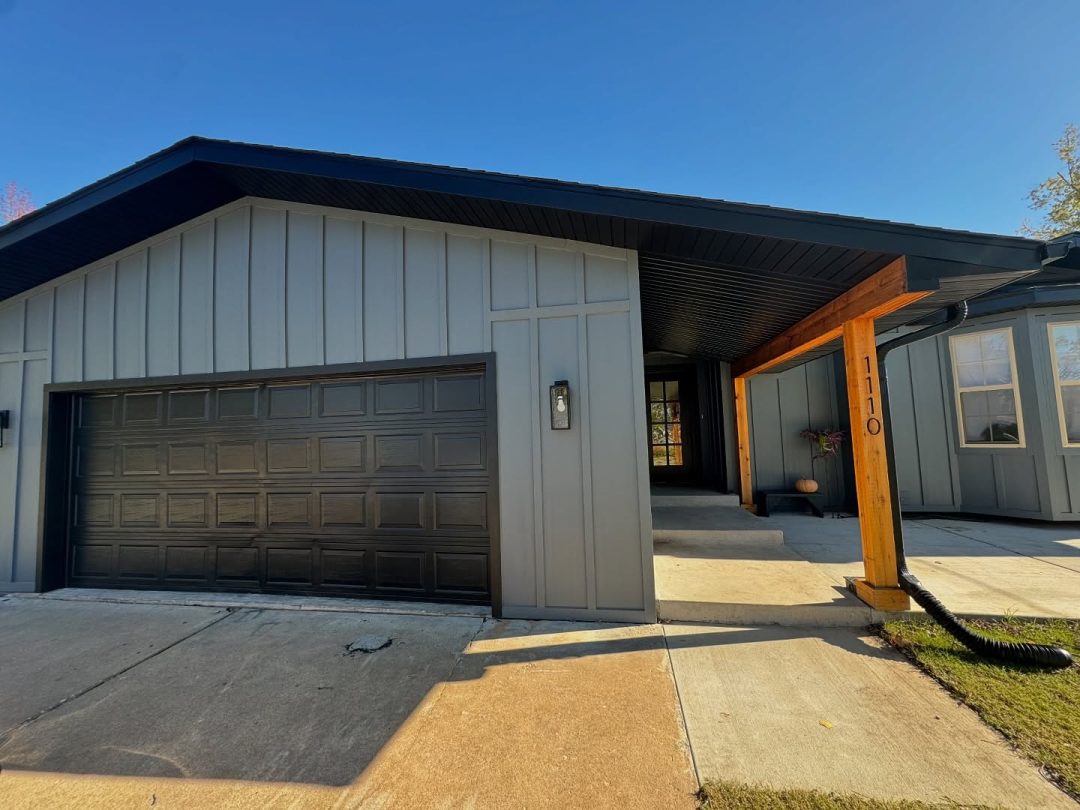 Black Garage Door without Windows