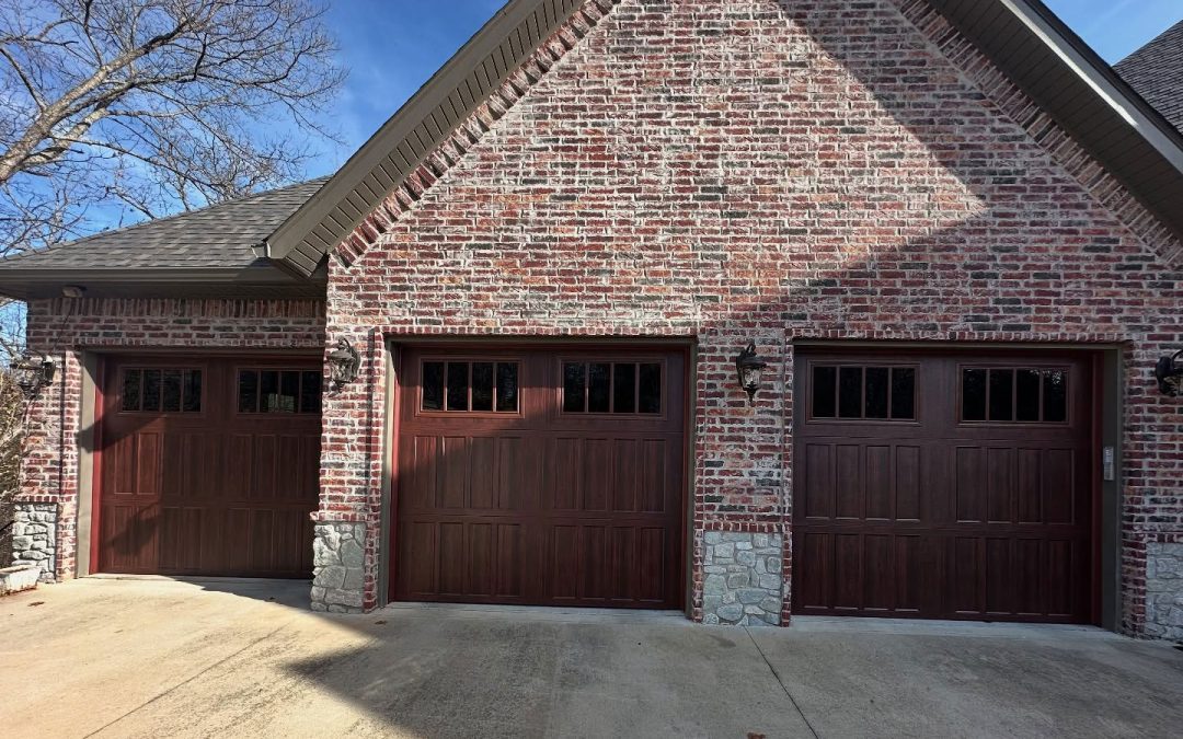 Brown Garage Doors with Top Windows