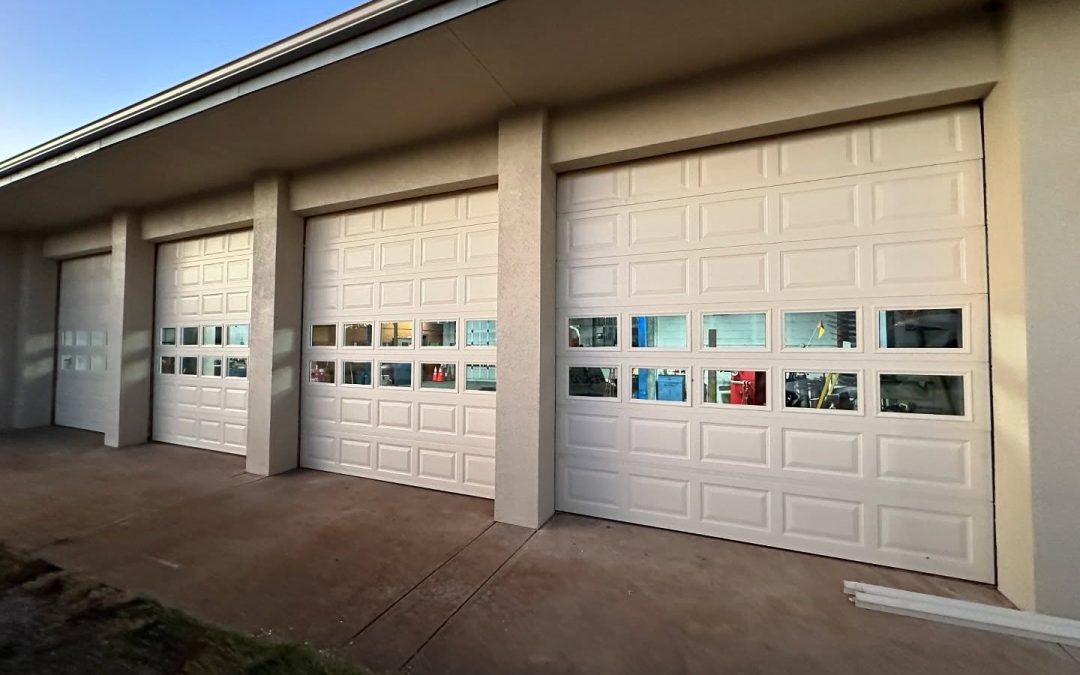 White Garage Doors with Middle Windows