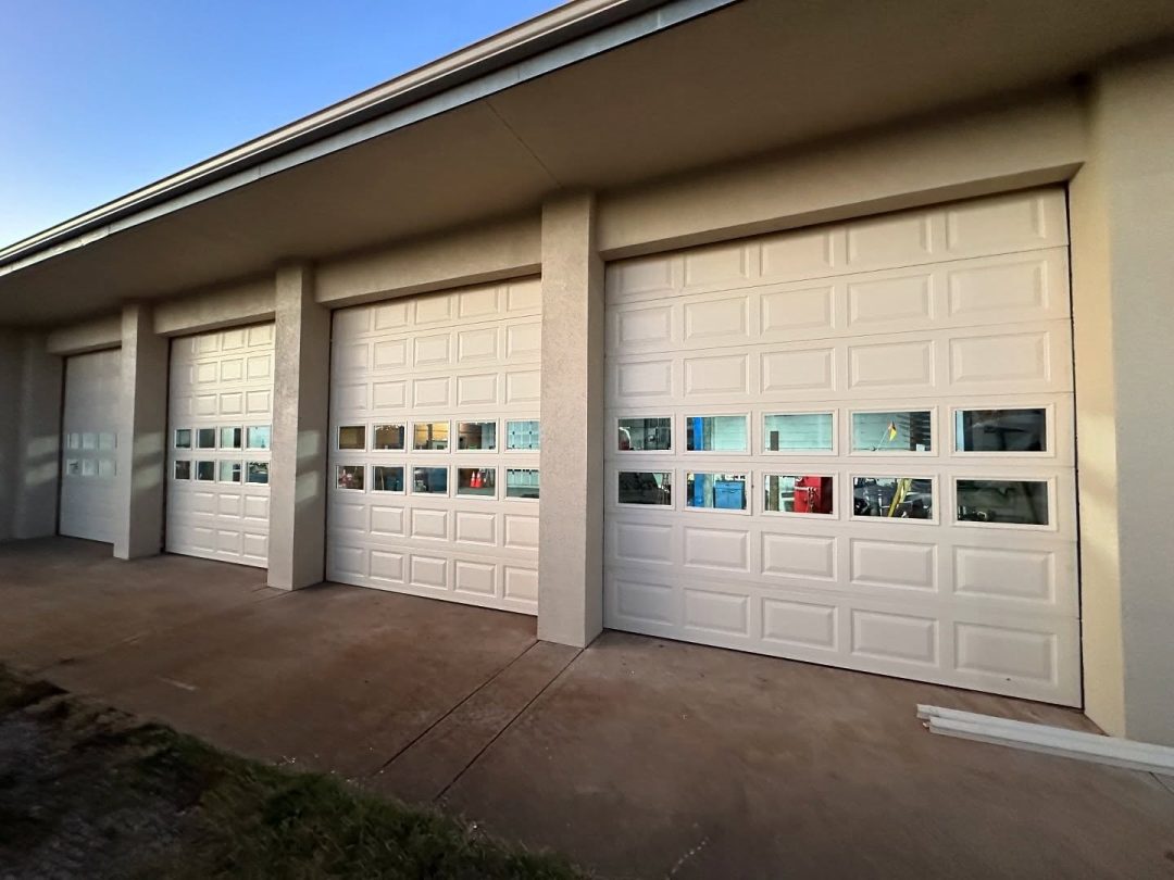 White Garage Doors with Middle Windows