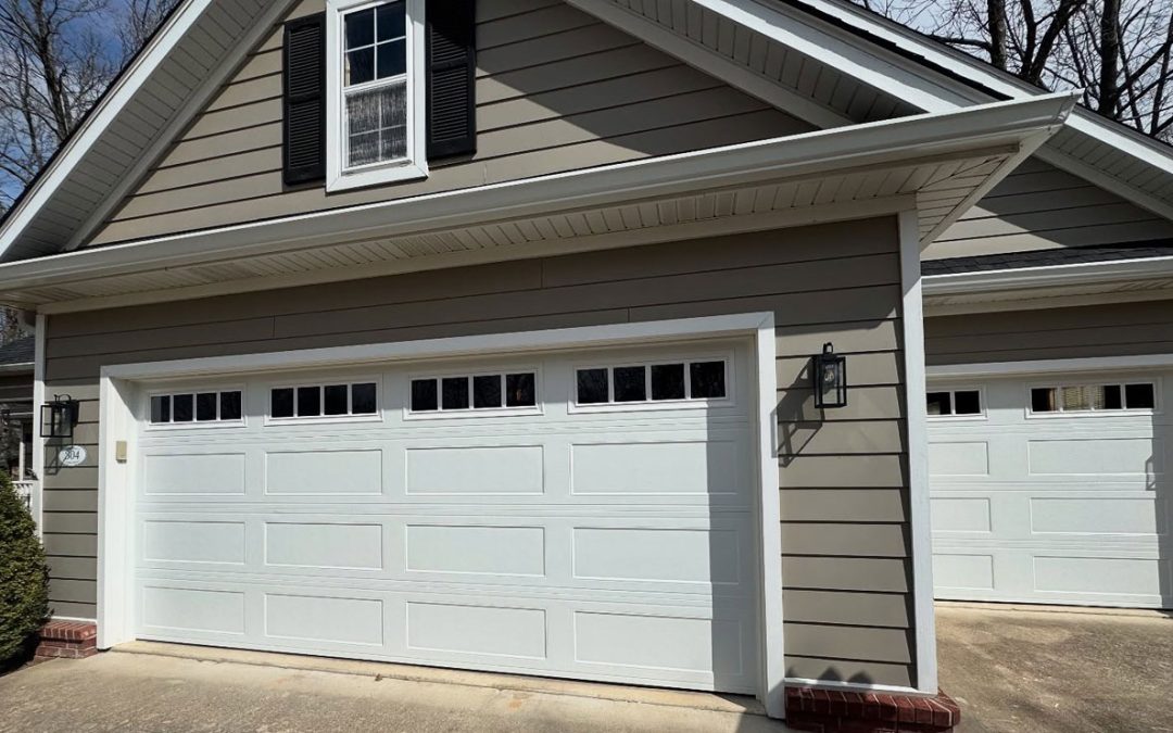 White Garage Door with Top Level Windows